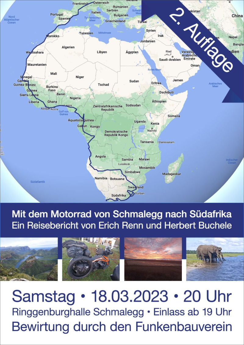 Mit dem Motorrad von Schmalegg nach Südafrika — 2. Auflage